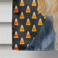 Load image into Gallery viewer, Silky Terrier Candy Corn Halloween Portrait Flag Canvas House Size