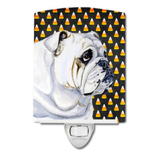 Load image into Gallery viewer, Bulldog English Candy Corn Halloween Portrait Ceramic Night Light LH9060CNL