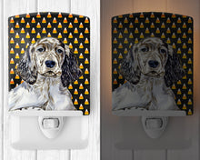 Load image into Gallery viewer, English Setter Candy Corn Halloween Portrait Ceramic Night Light LH9063CNL