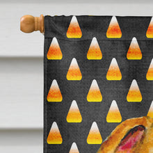 Load image into Gallery viewer, Whippet Candy Corn Halloween Portrait Flag Canvas House Size
