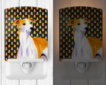 Load image into Gallery viewer, Whippet Candy Corn Halloween Portrait Ceramic Night Light LH9069CNL