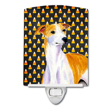 Load image into Gallery viewer, Whippet Candy Corn Halloween Portrait Ceramic Night Light LH9069CNL