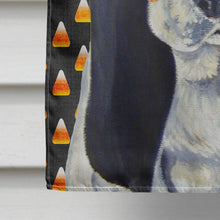 Load image into Gallery viewer, Basset Hound Candy Corn Halloween Portrait Flag Canvas House Size