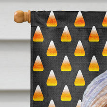 Load image into Gallery viewer, Bearded Collie Candy Corn Halloween Portrait Flag Canvas House Size