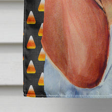 Load image into Gallery viewer, Basset Hound Candy Corn Halloween Portrait Flag Canvas House Size