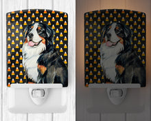 Load image into Gallery viewer, Bernese Mountain Dog Candy Corn Halloween Portrait Ceramic Night Light LH9075CNL