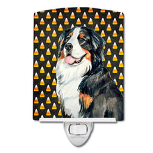 Load image into Gallery viewer, Bernese Mountain Dog Candy Corn Halloween Portrait Ceramic Night Light LH9075CNL