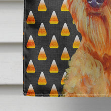 Load image into Gallery viewer, Airedale Candy Corn Halloween Portrait Flag Canvas House Size