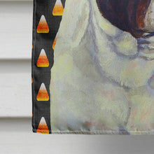Load image into Gallery viewer, French Bulldog Candy Corn Halloween Portrait Flag Canvas House Size