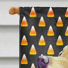 Load image into Gallery viewer, Labrador Yellow Candy Corn Halloween Portrait Flag Canvas House Size