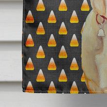 Load image into Gallery viewer, Labrador Yellow Candy Corn Halloween Portrait Flag Canvas House Size