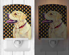 Load image into Gallery viewer, Labrador Yellow Candy Corn Halloween Portrait Ceramic Night Light LH9079CNL