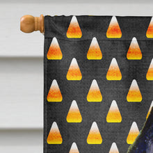 Load image into Gallery viewer, Schipperke Candy Corn Halloween Portrait Flag Canvas House Size