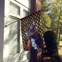 Load image into Gallery viewer, French Bulldog Candy Corn Halloween Portrait Flag Canvas House Size