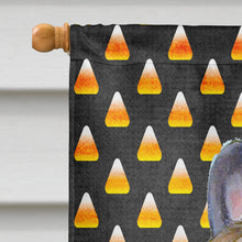 Load image into Gallery viewer, French Bulldog Candy Corn Halloween Portrait Flag Canvas House Size