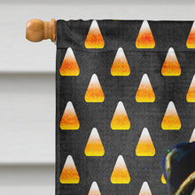 Load image into Gallery viewer, Pug Candy Corn Halloween Portrait Flag Canvas House Size