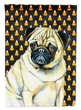 Load image into Gallery viewer, Pug Candy Corn Halloween Portrait Flag Canvas House Size