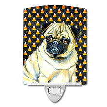 Load image into Gallery viewer, Pug Candy Corn Halloween Portrait Ceramic Night Light LH9083CNL