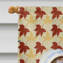 Load image into Gallery viewer, Great Dane Fall Leaves Portrait Flag Canvas House Size