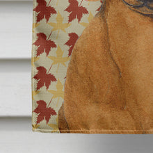 Load image into Gallery viewer, Dachshund Fall Leaves Portrait Flag Canvas House Size