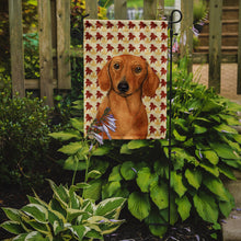 Load image into Gallery viewer, Dachshund Fall Leaves Portrait Garden Flag – Decorative Outdoor Yard Flag