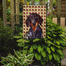 Load image into Gallery viewer, Dachshund Fall Leaves Portrait Garden Flag – Decorative Outdoor Yard Flag