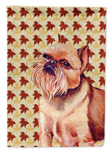 Load image into Gallery viewer, Brussels Griffon Fall Leaves Portrait Flag Canvas House Size