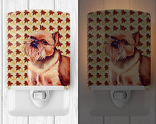 Load image into Gallery viewer, Brussels Griffon Fall Leaves Portrait Ceramic Night Light LH9089CNL