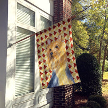 Load image into Gallery viewer, Silky Terrier Fall Leaves Portrait Flag Canvas House Size