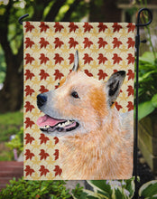 Load image into Gallery viewer, Australian Cattle Dog Fall Leaves Portrait Garden Flag – Decorative Outdoor Yard Flag