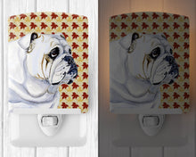 Load image into Gallery viewer, Bulldog English Fall Leaves Portrait Ceramic Night Light LH9094CNL