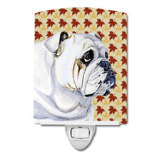 Load image into Gallery viewer, Bulldog English Fall Leaves Portrait Ceramic Night Light LH9094CNL