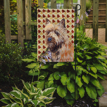 Load image into Gallery viewer, Cairn Terrier Fall Leaves Portrait Garden Flag – Decorative Outdoor Yard Flag