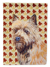 Load image into Gallery viewer, Cairn Terrier Fall Leaves Portrait Garden Flag – Decorative Outdoor Yard Flag
