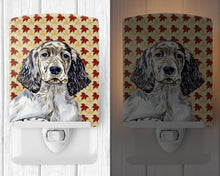 Load image into Gallery viewer, English Setter Fall Leaves Portrait Ceramic Night Light LH9097CNL