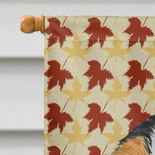 Load image into Gallery viewer, Cavalier Spaniel Fall Leaves Portrait Flag Canvas House Size