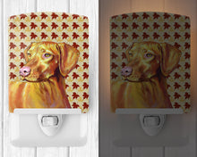 Load image into Gallery viewer, Vizsla Fall Leaves Portrait Ceramic Night Light LH9100CNL