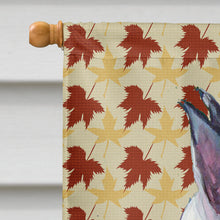 Load image into Gallery viewer, Great Dane Fall Leaves Portrait Flag Canvas House Size