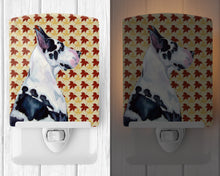 Load image into Gallery viewer, Great Dane Fall Leaves Portrait Ceramic Night Light LH9101CNL