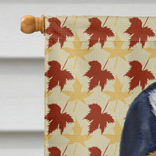 Load image into Gallery viewer, Basset Hound Fall Leaves Portrait Flag Canvas House Size