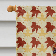 Load image into Gallery viewer, Bloodhound Fall Leaves Portrait Flag Canvas House Size