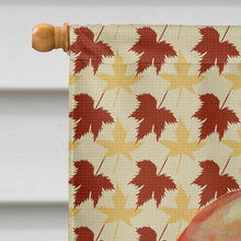 Load image into Gallery viewer, Basset Hound Fall Leaves Portrait Flag Canvas House Size