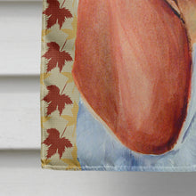 Load image into Gallery viewer, Basset Hound Fall Leaves Portrait Flag Canvas House Size