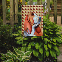 Load image into Gallery viewer, Basset Hound Fall Leaves Portrait Garden Flag – Decorative Outdoor Yard Flag