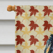 Load image into Gallery viewer, Bernese Mountain Dog Fall Leaves Portrait Flag Canvas House Size