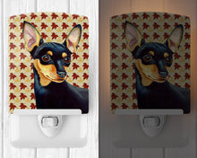 Load image into Gallery viewer, Min Pin Fall Leaves Portrait Ceramic Night Light LH9110CNL