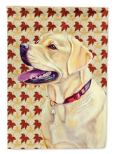 Load image into Gallery viewer, Labrador Fall Leaves Portrait Flag Canvas House Size