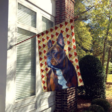 Load image into Gallery viewer, French Bulldog Fall Leaves Portrait Flag Canvas House Size