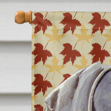 Load image into Gallery viewer, Weimaraner Fall Leaves Portrait Flag Canvas House Size