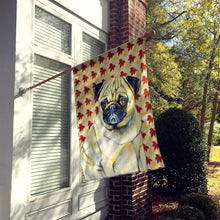 Load image into Gallery viewer, Pug Fall Leaves Portrait Flag Canvas House Size